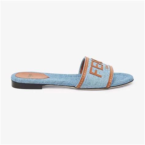 fendi fur slides price|Fendi denim slides.